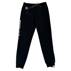 A Bathing Ape BAPE Aape Kids Black Jogger Sweatpants Boys Size L Soft Stretchy